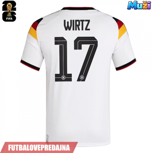 Lacne Muži Futbalové dres Nemecko Florian Wirtz #17 MS 2026 Krátky Rukáv - Domáci